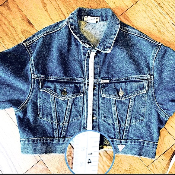 Vintage REAL 80s oversized Dolman Guess Marciano Crop Jacket S 🇺🇸 - Picture 7 of 14